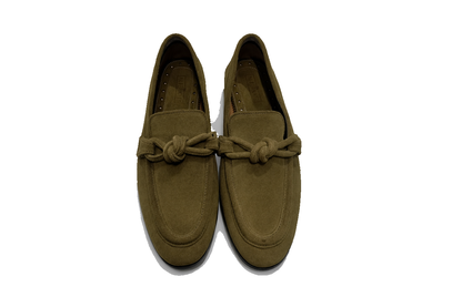 KNOT SLIP-ONS IN SUEDE -OLIVE
