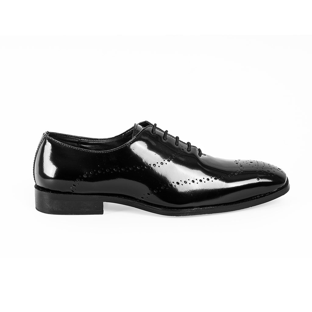 Wholecut Oxford with brogue detail- Black