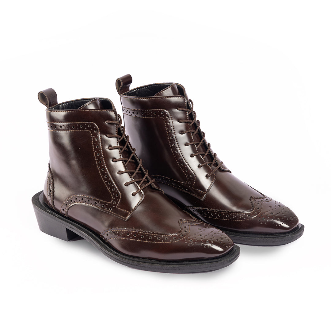 CASUAL LACE BOOTS FOR MENS WITH BROGUE DETAIL â The Alternate
