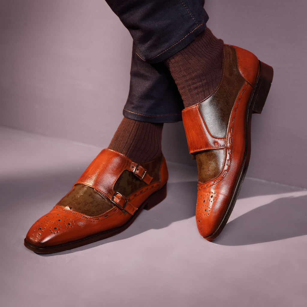 MONK STRAPS WITH STITCH DETAIL - HEIGHT ELEVATION