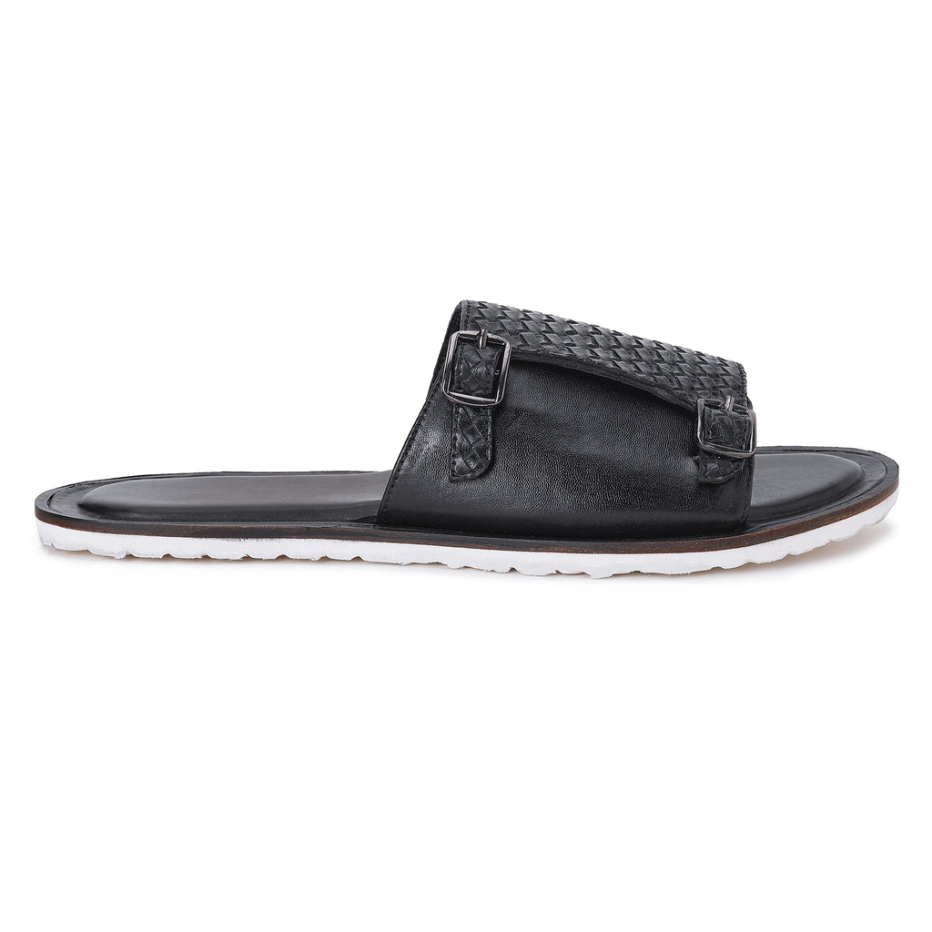 WOVEN SANDALS-BLACK