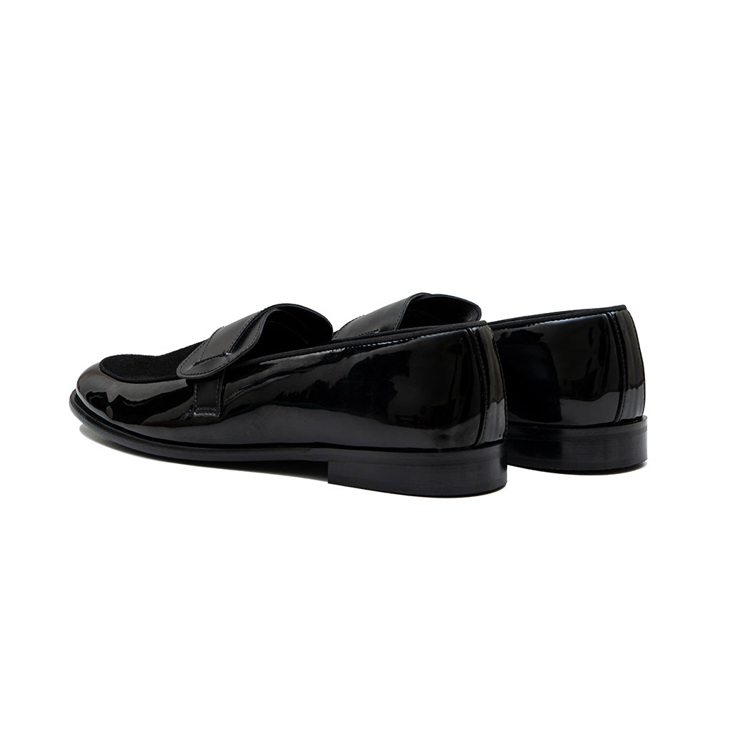 BUTTERFLY PATENT LOAFERS-BLACK