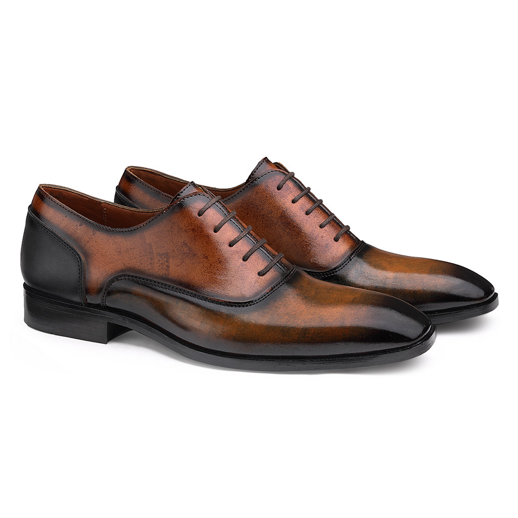 DERBY LACE UP WITH MARBLE PATINA - HEIGHT ELEVATION