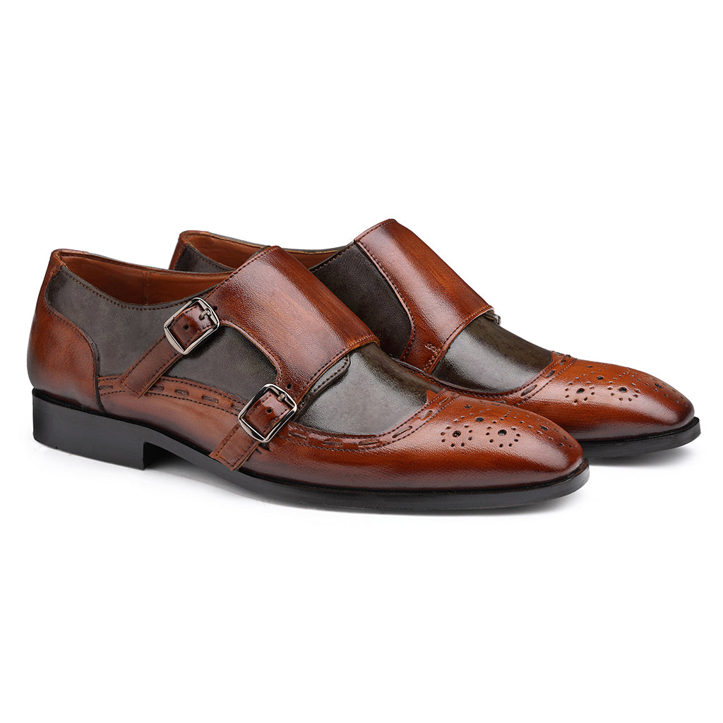 MONK STRAPS WITH STITCH DETAIL - HEIGHT ELEVATION