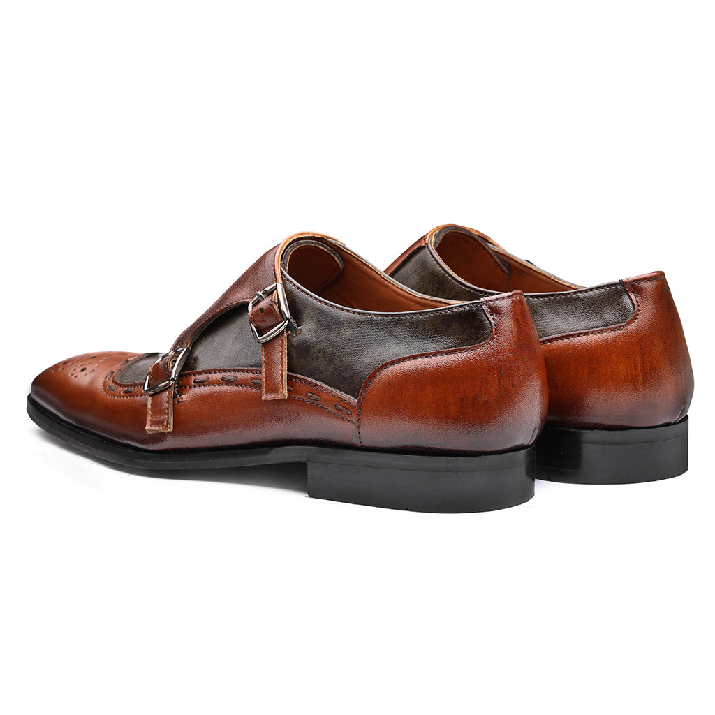 MONK STRAPS WITH STITCH DETAIL - HEIGHT ELEVATION