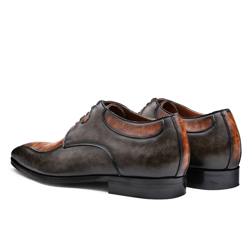 DUAL TONE DERBY LACE-UPS - HEIGHT ELEVATION