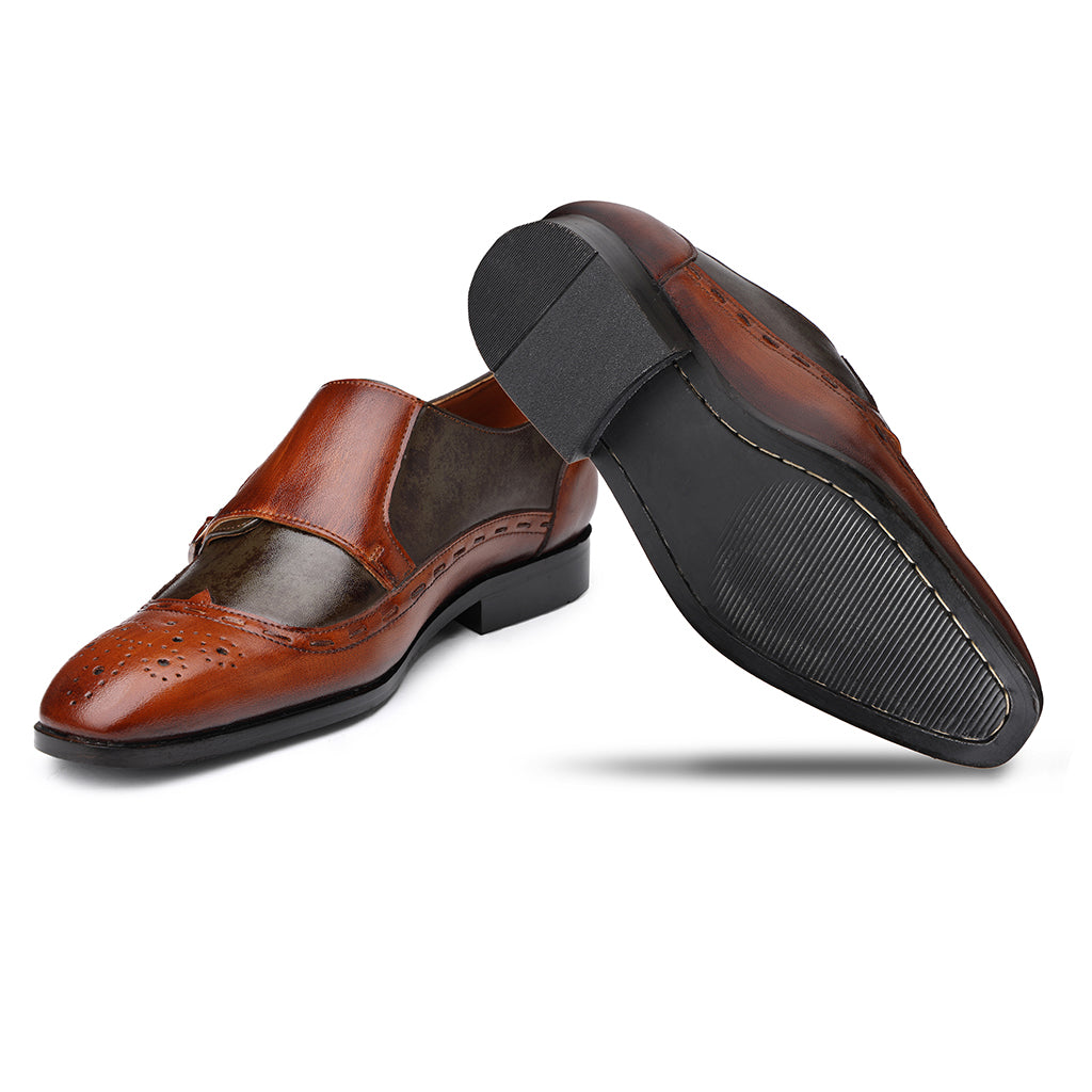 MONK STRAPS WITH STITCH DETAIL - HEIGHT ELEVATION