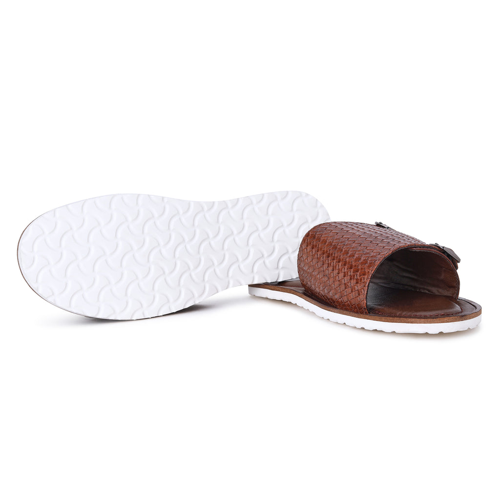 WOVEN SANDALS-TAN