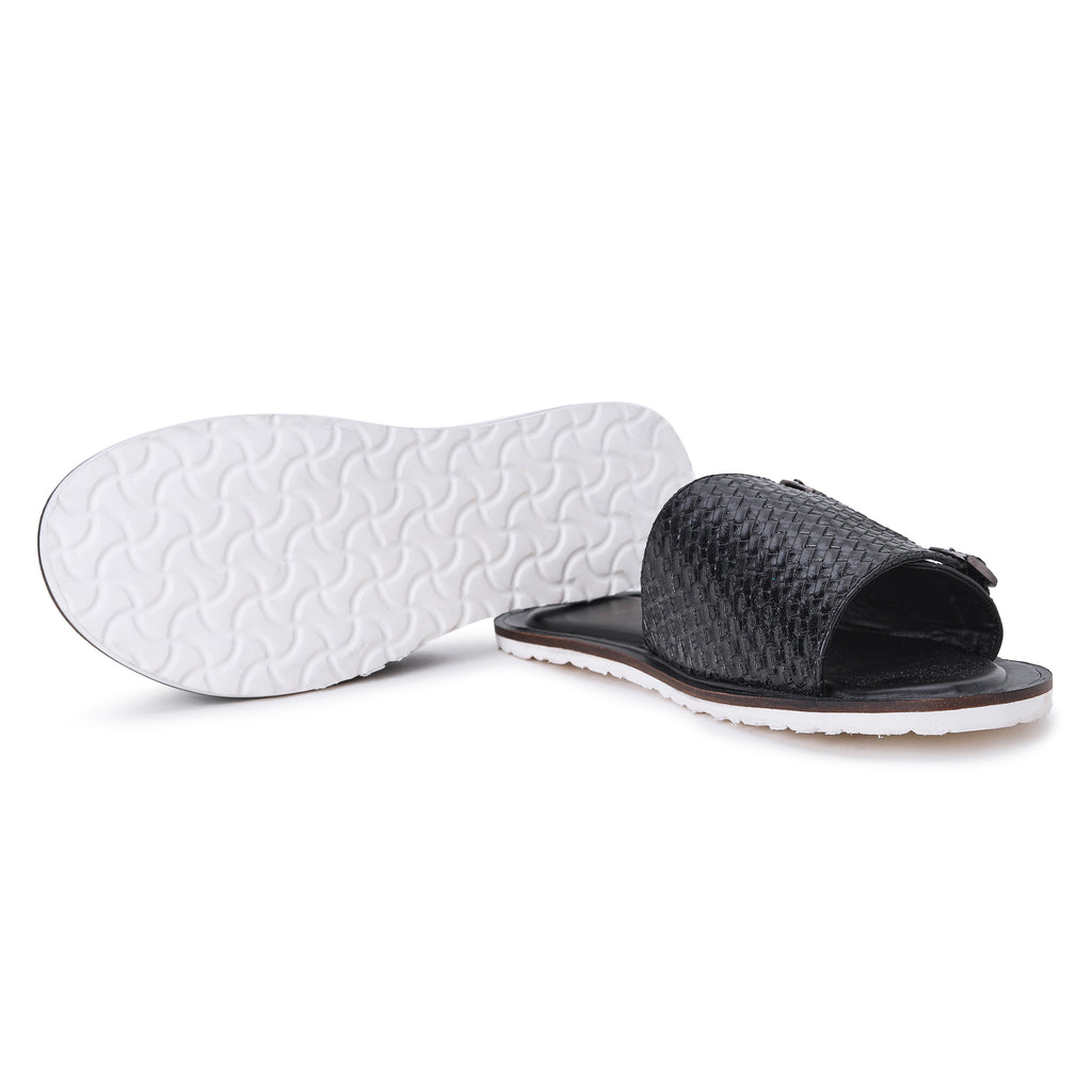 WOVEN SANDALS-BLACK