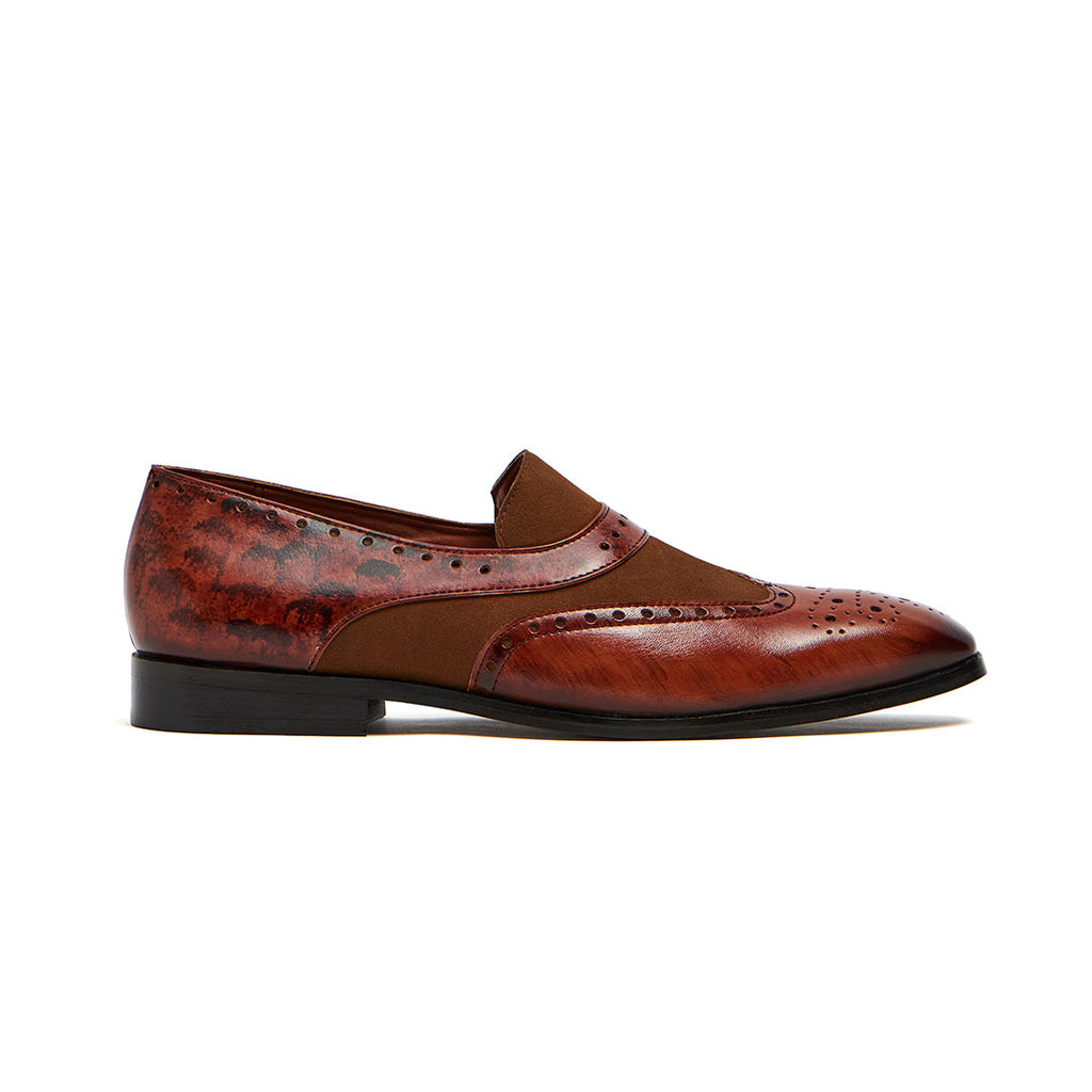 HAND-PAINTED SLIP-ON WITH MEDALLION DETAIL