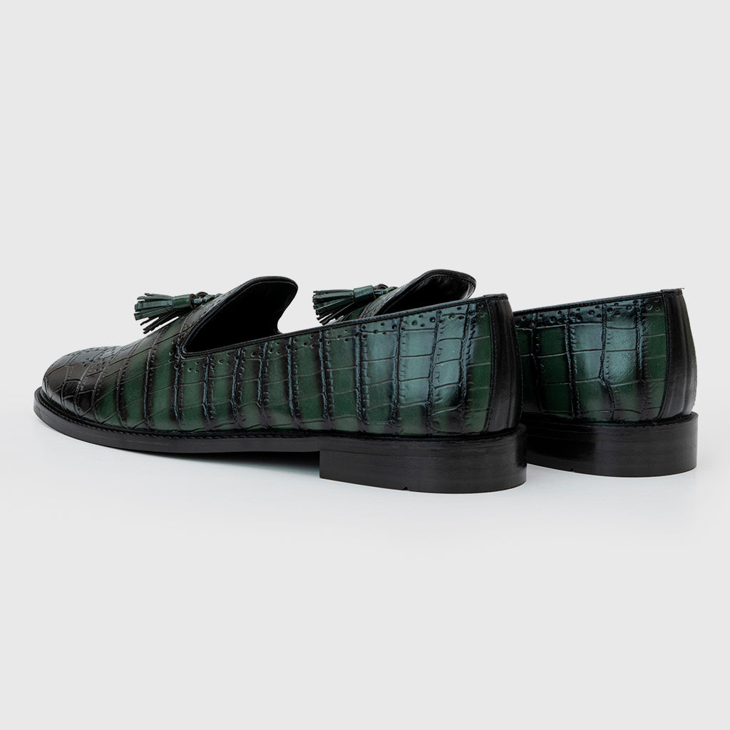 ALLIGATOR SLIP-ONS- GREEN