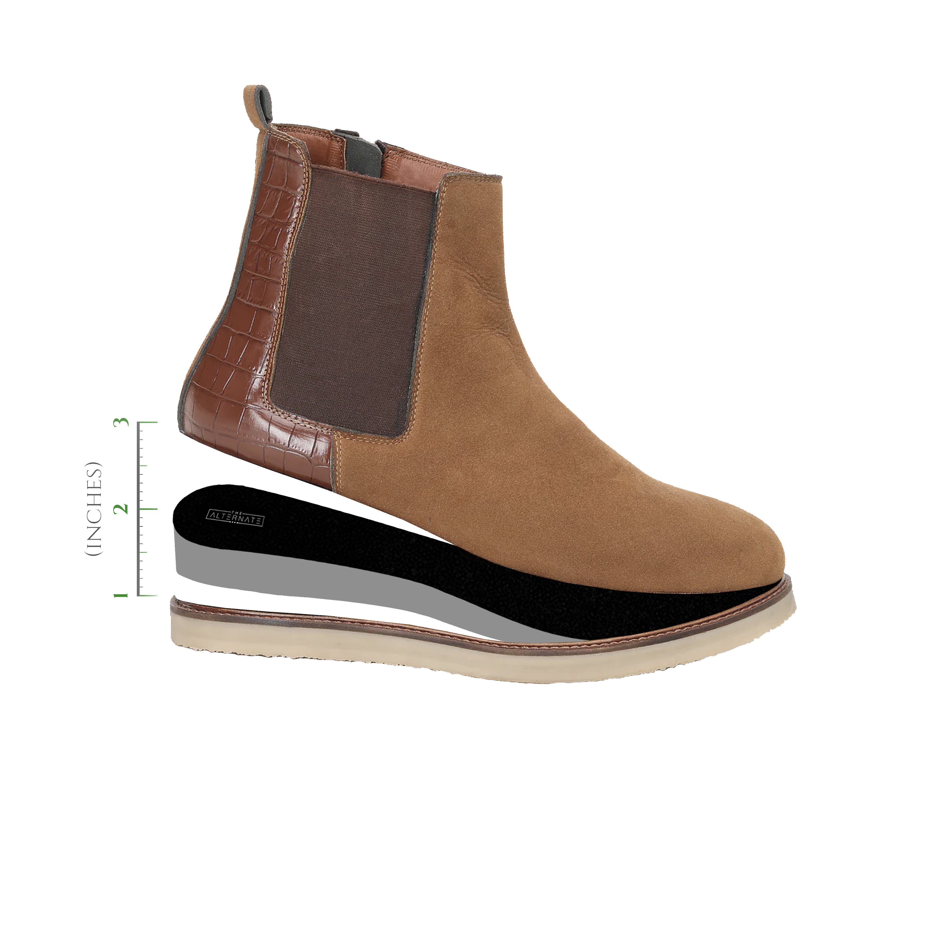 CHELSEA CROCO BOOTS - HEIGHT ELEVATION – The Alternate