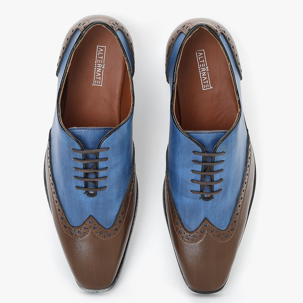 WING TIP DERBY SHOES - HEIGHT ELEVATION