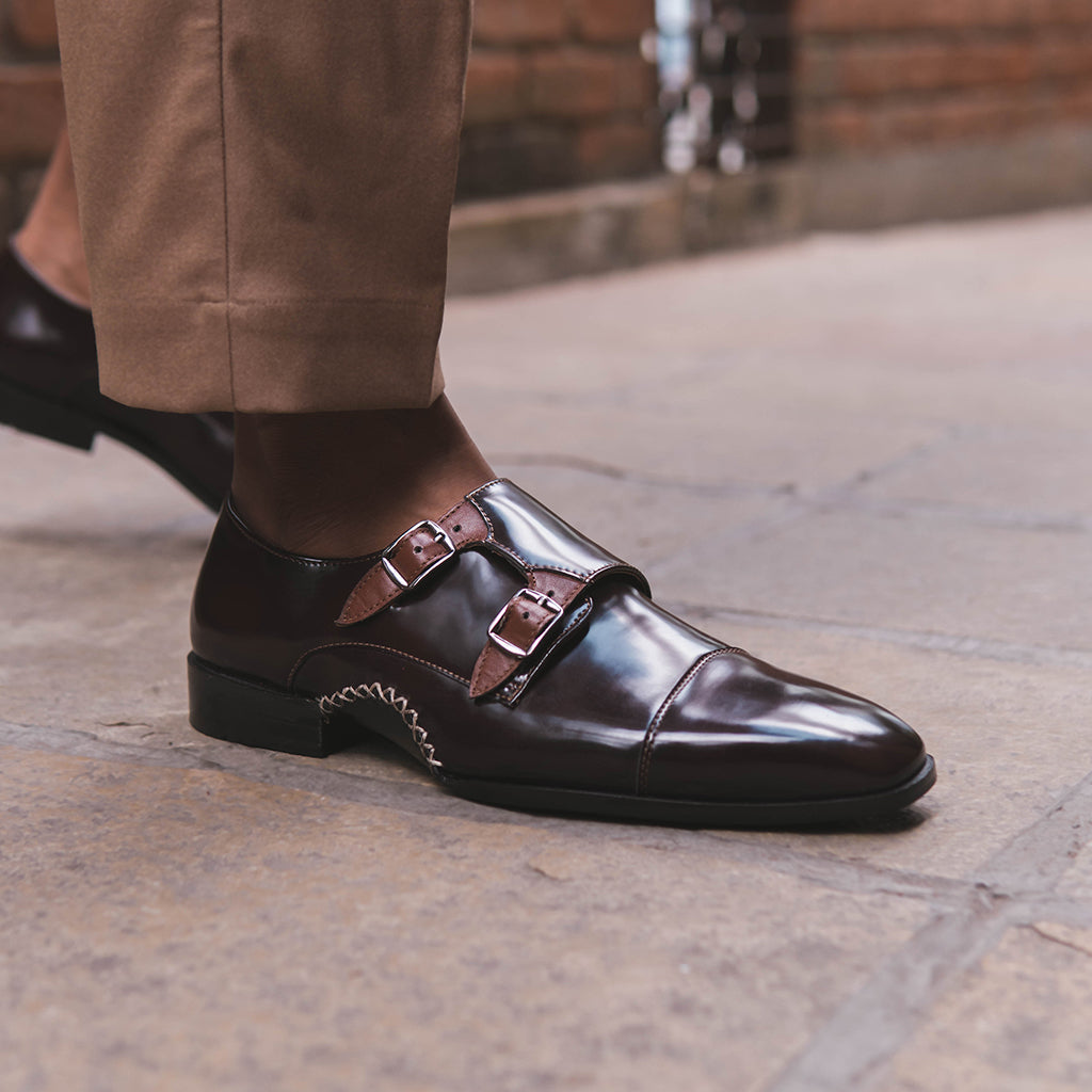 MONK STRAPS WITH OPANKA DETAILING - HEIGHT ELEVATION