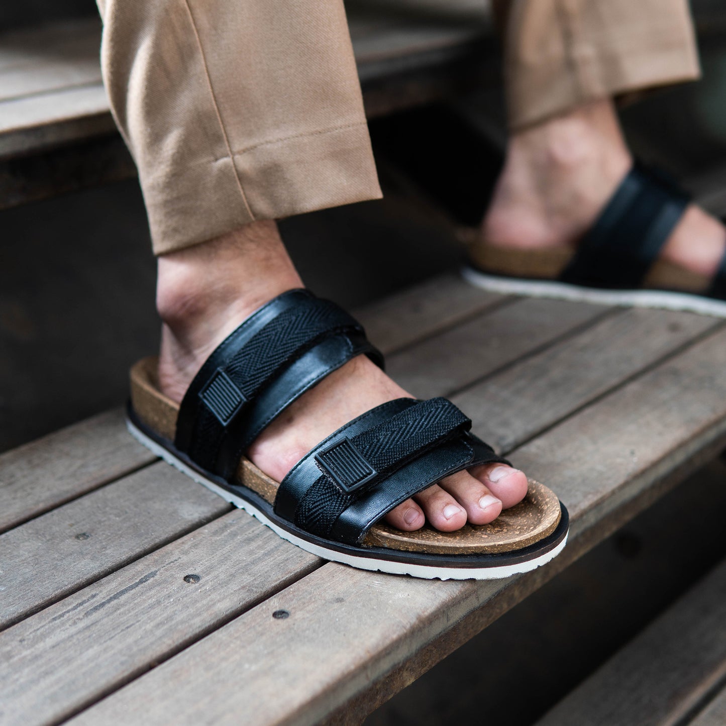 VELCRO CORK SANDALS