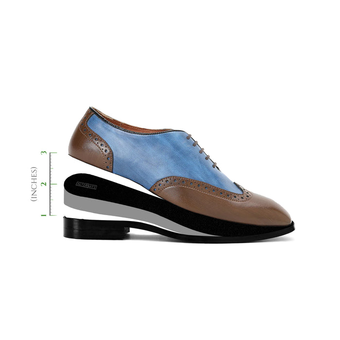 WING TIP DERBY SHOES - HEIGHT ELEVATION