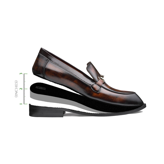 HORSEBIT SLIP-ONS WITH POINTED TOE - HEIGHT ELEVATION