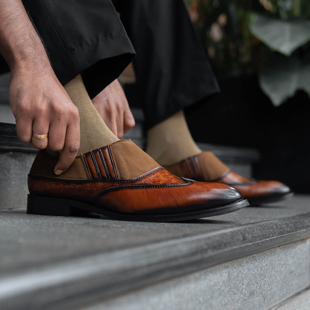 Mens suede slip clearance on dress shoes