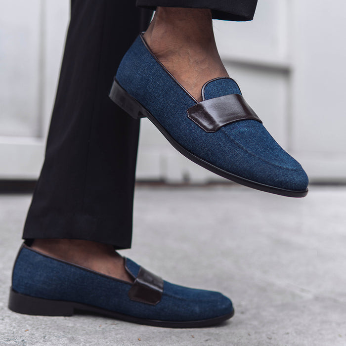 DENIM SLIP-ONS